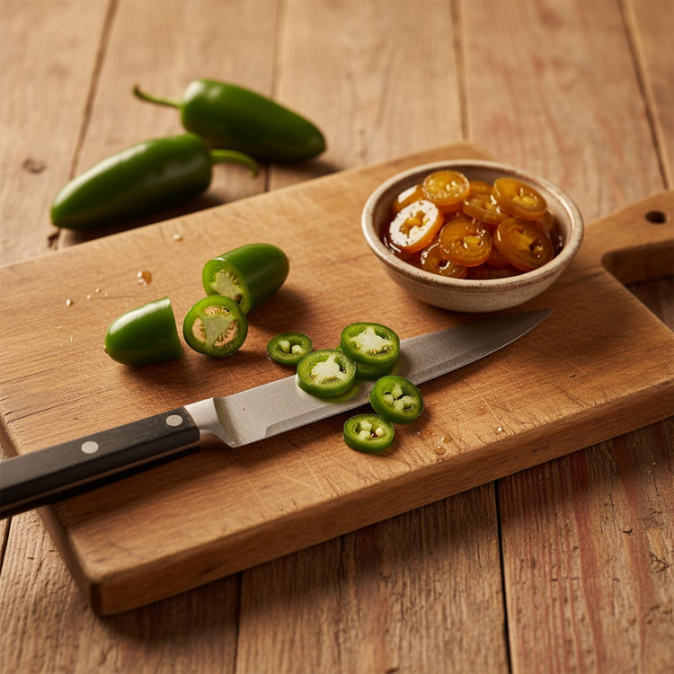 Sweet-and-spicy álarita candied jalapeño rings